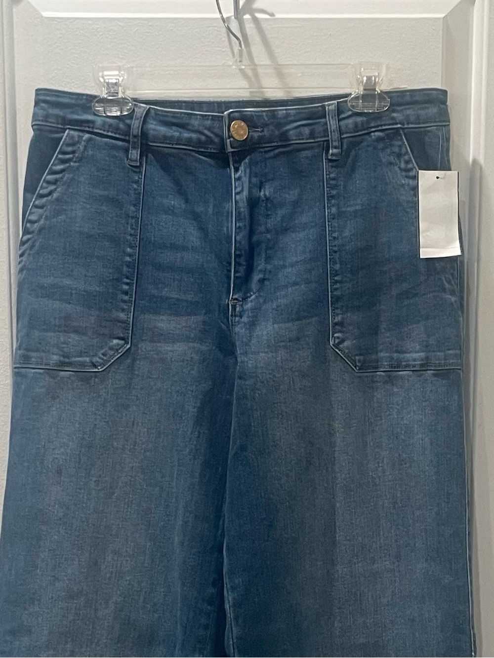 NEW…KUT from the Kloth Patch Pocket High Waist Wide-Leg Jeans - Picture 6 of 6
